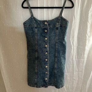 Denim Button-Down Dress